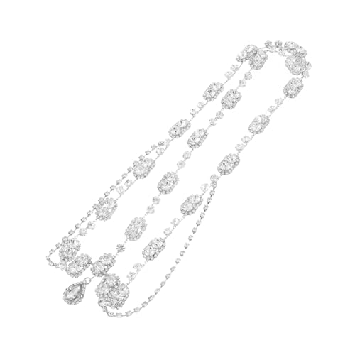 OSOLADY Stirnkette Mit Strass Haarkette Für Hochzeit Brautkopfschmuck Kleidaccessoire Ethno Stil Damen Kopfbedeckung Für Geburtstag Valentinstag Jubiläum von OSOLADY