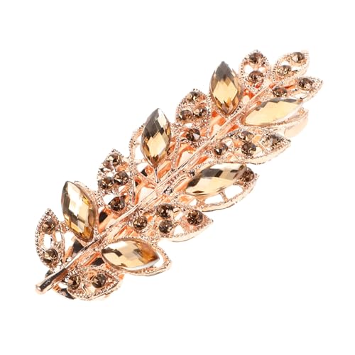 OSOLADY Strass-Haarspangen für Frauen Blatt-Clip-Verschluss Pferdeschwanz-Haarnadel Kristall-Akzente OSOLADY Strass-Haarspangen für Frauen Blatt-Clip-Verschluss Pferdeschwanz-Haarnadel Kristall-Akzente von OSOLADY