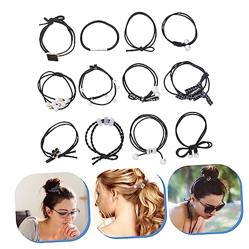 OSOLADY Teiliges Haarring aus Langlebigem Nylon Elastische Haarbänder für Damen und Mädchen Praktische Haaraccessoires im Schwarzen PVC Geschenkbox für Alltag und von OSOLADY