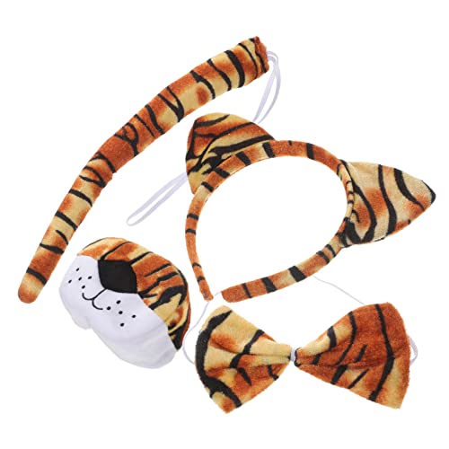 OSOLADY Tiger Kostümset für Tigerohren Stirnband mit Fliege für Halloween und Karneval Cosplay Zubehör von OSOLADY