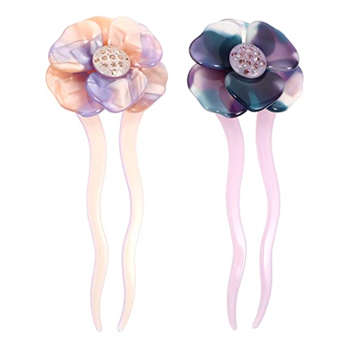 OSOLADY Traditioneller Hanfu Dekorativer Strass-haar-essstäbchen-mädchen-blumenhaar-stick von OSOLADY