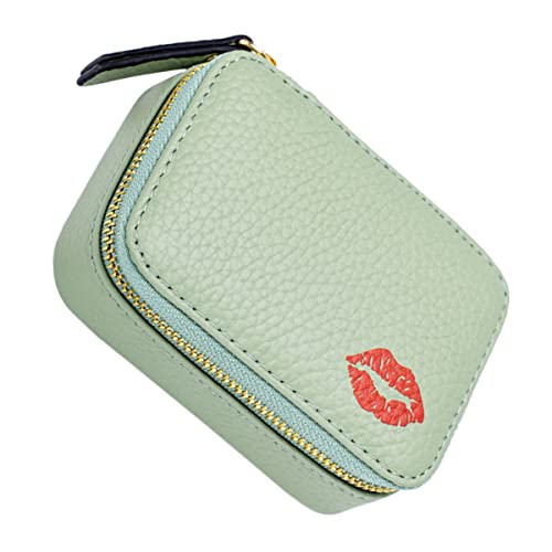 OSOLADY Tragbare Leder Kosmetiktasche mit Spiegel Lippenstift Aufbewahrungsbeutel in Minigröße für Damen für Reisen und OSOLADY Tragbare Leder Kosmetiktasche mit Spiegel Lippenstift Aufbewahrungsbeutel in Minigröße für Damen für Reisen und von OSOLADY