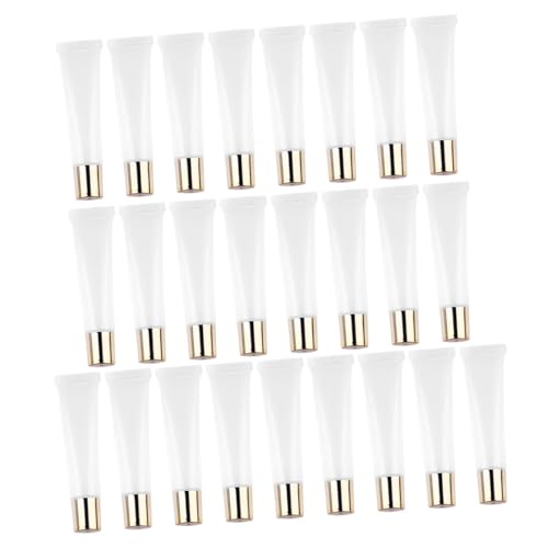 OSOLADY Transparente Kunststoff Tuben Für Lippenbalsam DIY Lipgloss Behälter Mit Goldenem Deckel Für Frauen Für Kosmetik Und Reisen von OSOLADY