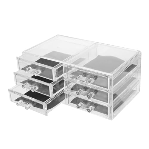 OSOLADY Transparente Makeup Organizer Mit Fächern Großer Kosmetik Aufbewahrungsbox Für Schminktisch Eleganter Beauty Organizer Für Badezimmer Und Dresser von OSOLADY
