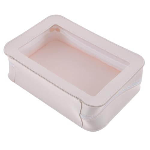 OSOLADY Transparente Reise Kosmetiktasche PVC Kulturbeutel mit Reißverschluss Leicht Tragbar für Damen Reiseutensilien Makeup Organizer für Fitness Camping Toilettenartikel von OSOLADY