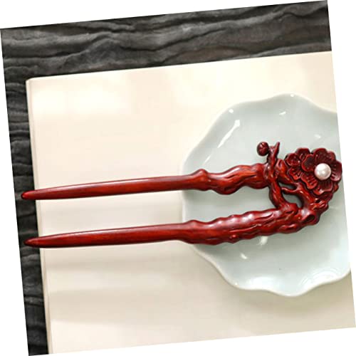 OSOLADY Vintage Chinesischer Haarschmuck Holz Haarstab mit Geschnitztem Pflaumenblüten Design Langlebige Haarforke für Duttfrisuren bei Frauen und Mädchen für Hochzeiten und OSOLADY Vintage Chinesischer Haarschmuck Holz Haarstab mit Geschnitztem Pflaumenblüten Design Langlebige Haarforke für Duttfrisuren bei Frauen und Mädchen für Hochzeiten und von OSOLADY