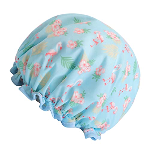 OSOLADY Wasserdichte Duschhaube für Damen Doppellagig mit Süßem Flamingo Design für Dusche Küche und Spa Haarschützend und Ölbeständig Leicht und Tragbar OSOLADY Wasserdichte Duschhaube für Damen Doppellagig mit Süßem Flamingo Design für Dusche Küche und Spa Haarschützend und Ölbeständig Leicht und Tragbar von OSOLADY