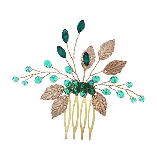 OSOLADY Wasserfall Haarkamm Mit Strass Und Blattdesign Antike Haaraccessoires Für Frauen Brautschmuck Für Hochzeiten Feiern Und Besondere Anlässe von OSOLADY