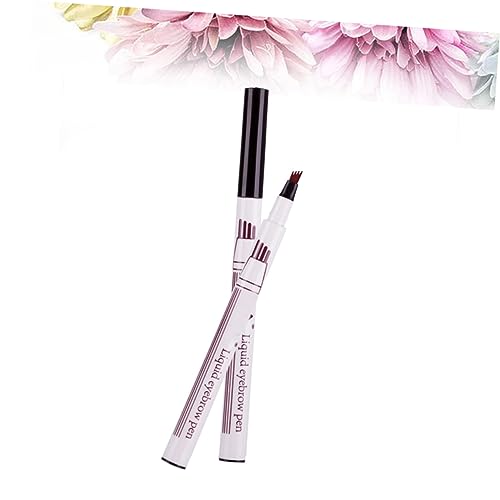 OSOLADY Wasserfester Augenbrauenstift mit Vier Spitzen Natürlicher Langlebiger Liquid Eyebrow Pen Schnelltrocknend Schweißresistent Präzise für Definierte Brauen Dunkelgrau für Frauen von OSOLADY