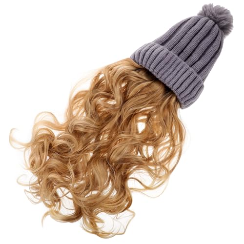 OSOLADY Wig Hat Mit Echthaar-perücke Wintermütze Für Damen Haarverlängerung Beanie Weich Bequem Und Atmungsaktiv Für Kalte Tage Und Sofortigen Lookwechsel OSOLADY Wig Hat Mit Echthaar-perücke Wintermütze Für Damen Haarverlängerung Beanie Weich Bequem Und Atmungsaktiv Für Kalte Tage Und Sofortigen Lookwechsel von OSOLADY