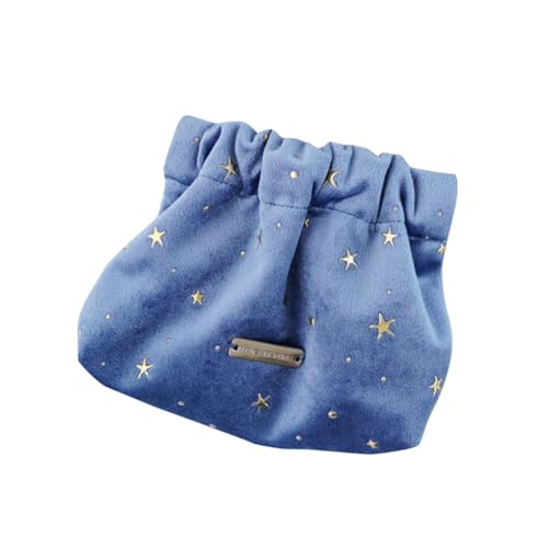 OSOLADY kosmetische Aufbewahrungstasche gesteppt Kosmetik-Lippenstiftbeutel Make-up-Tasche Reisen Taschen Storage Pockets Storage Bags Kosmetik-Make-up-Tasche Mädchen Tasche Stoff Blue von OSOLADY
