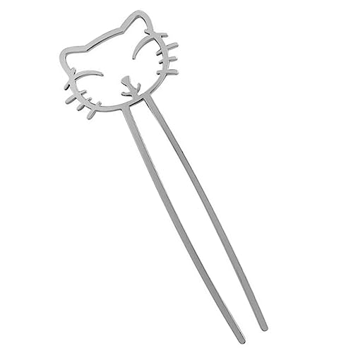 OSOLADY Elegante Katzen-haarnadel Für Frauen Und Mädchen Metall-haarstab Haarknotengabel Haarschmuck Für Partys von OSOLADY