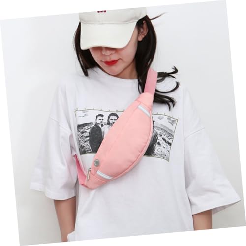 OSOLADY wasserdichte Verstellbare Damen Bauchtasche Leichte Modische Lauftasche für Handy und Fitness Vielseitige Hüfttasche für Outdoor Joggen Reisen und Alltag Rosa von OSOLADY