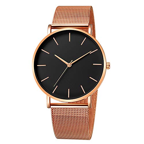 OSOLVE Herrenuhr 2023 Casual Simple Watch für Damen Herren Edelstahl Mesh Roségold Uhren 2023 Casual Simple Quarzuhren Uhr von OSOLVE