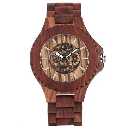 OSOLVE Lederarmband Rot Holzuhr Automatikuhr Herren Holzarmbanduhr Selbstaufzug Mechanische Luxus Herrenuhren OSOLVE Lederarmband Rot Holzuhr Automatikuhr Herren Holzarmbanduhr Selbstaufzug Mechanische Luxus Herrenuhren von OSOLVE