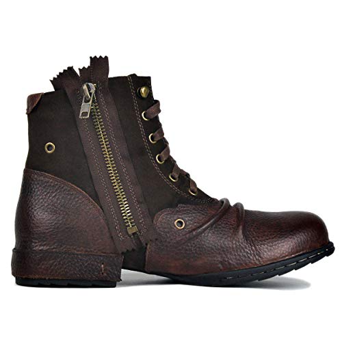 OTTO ZONE Herren Schnürstiefeletten Leder Optik Schnürer Schuhe OZ-5008-8, Braun, Gr.- 40.5 EU Weit/ 8 US OTTO ZONE Herren Schnürstiefeletten Leder Optik Schnürer Schuhe OZ-5008-8, Braun, Gr.- 40.5 EU Weit/ 8 US von OSSTONE