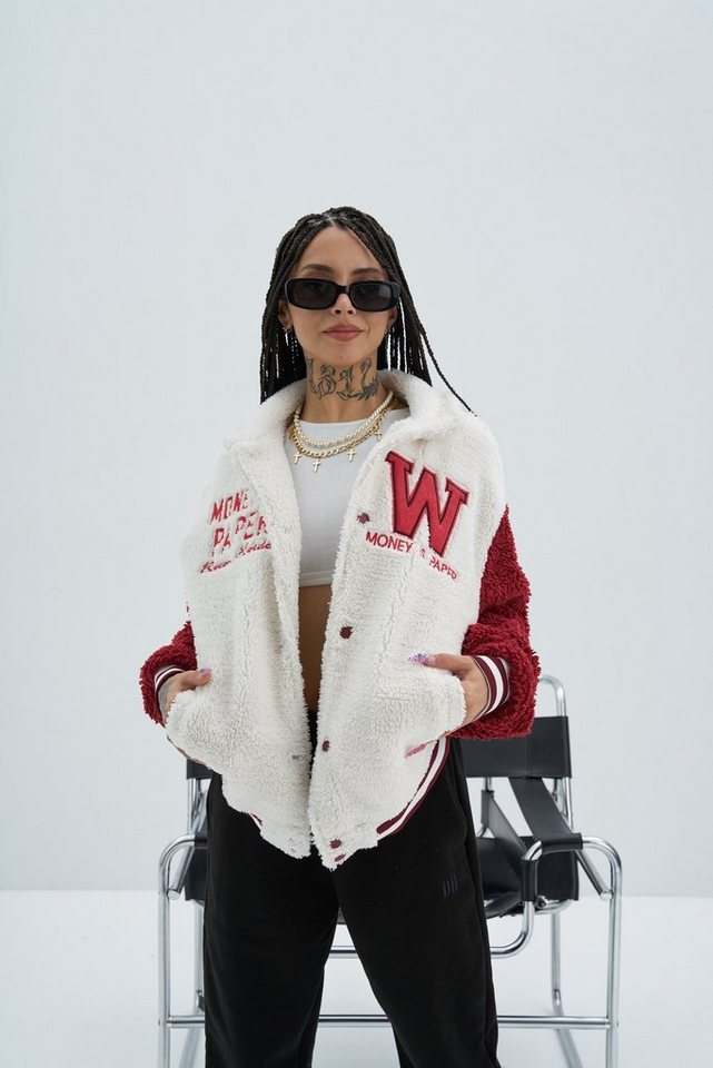 OSSY HOMER Collegejacke Teddy W College Jacke Jacket Oversize für Frauen Damenjacke OSSY HOMER Collegejacke Teddy W College Jacke Jacket Oversize für Frauen Damenjacke von OSSY HOMER