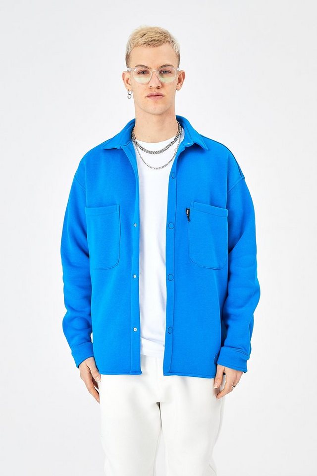 COFI Casuals Hemdjacke aus Baumwolle in Oversize Fit Übergangsjacke von COFI Casuals