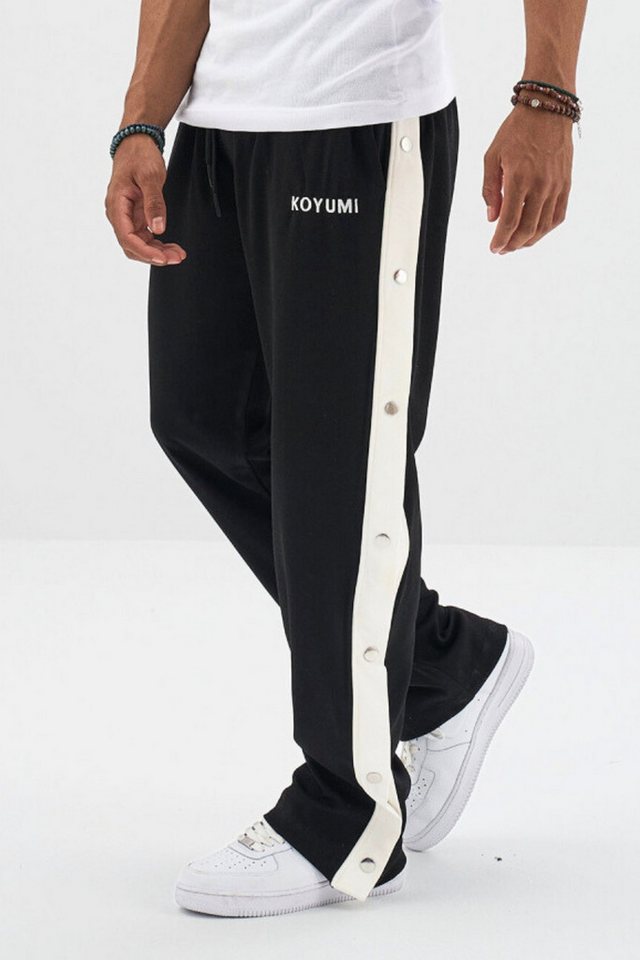 OSSY HOMER Jogginghose Herren Sporthose mit Druckknöpfen – Schwarz von OSSY HOMER