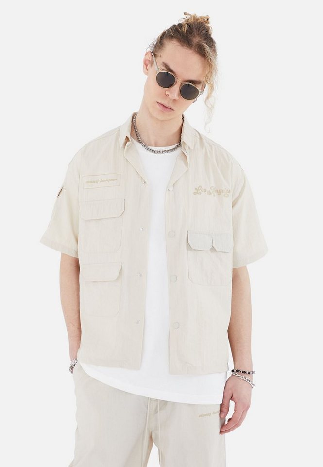 COFI Casuals Kurzarmhemd Hemd Polyester Los Angeles Freizeithemd von COFI Casuals