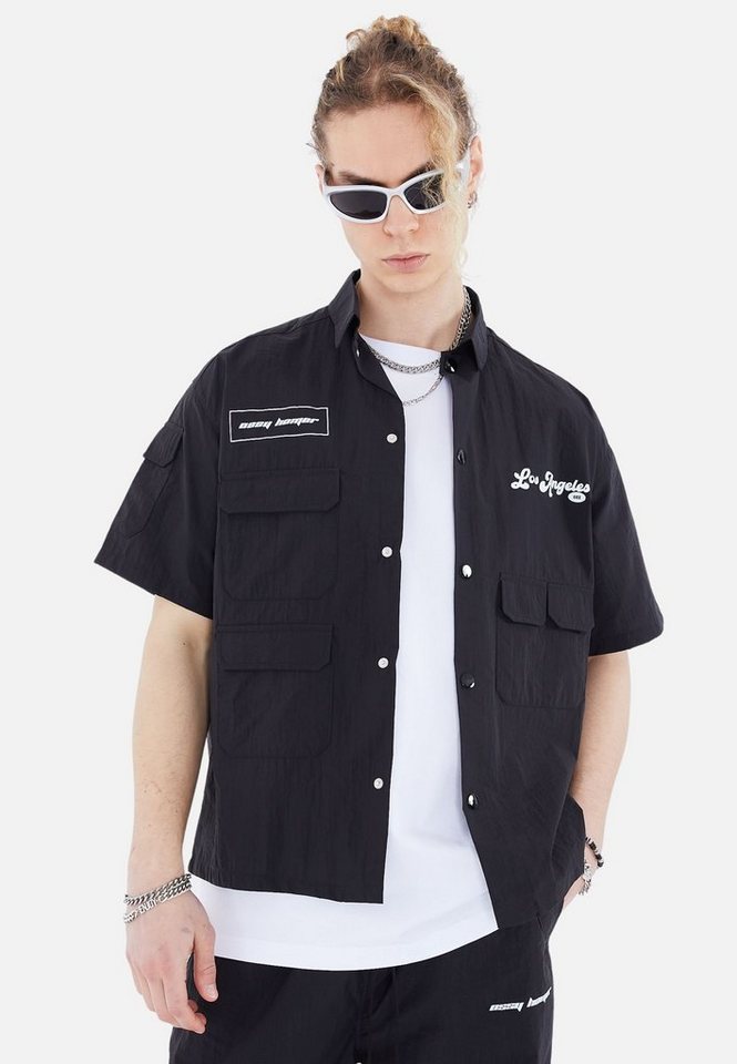 COFI Casuals Kurzarmhemd Hemd Polyester Los Angeles Freizeithemd von COFI Casuals