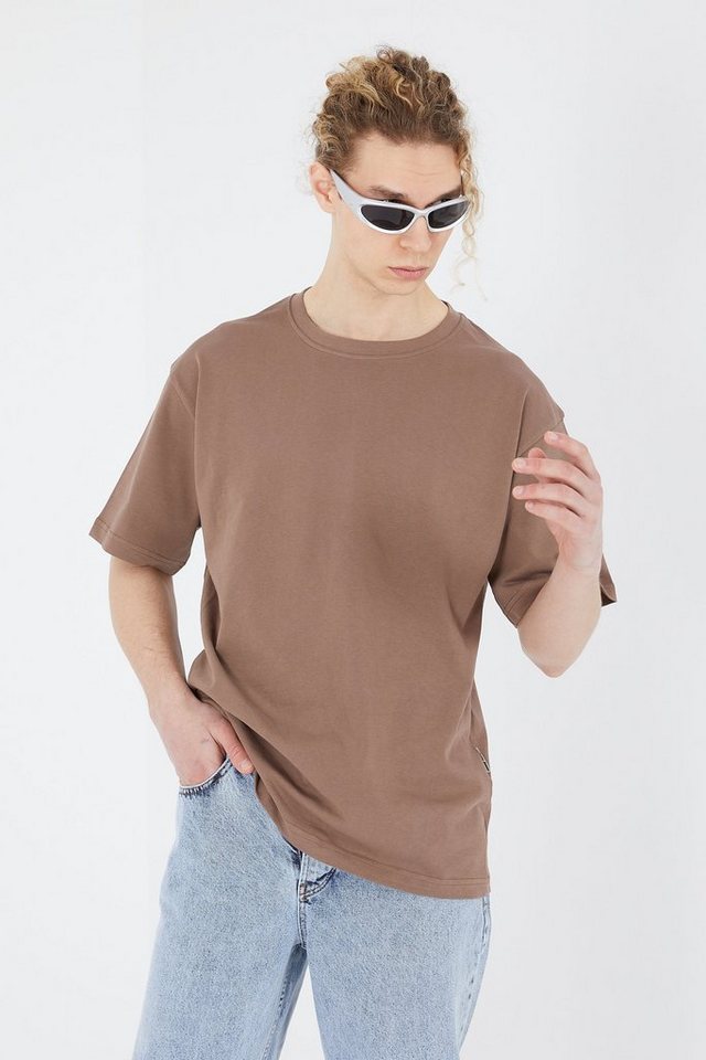 COFI Casuals T-Shirt einfarbiges Basic Oversized T-Shirt mit 320 GSM Baumwolle von COFI Casuals