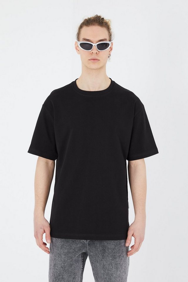 COFI Casuals T-Shirt einfarbiges Basic Oversized T-Shirt mit 320 GSM Baumwolle von COFI Casuals