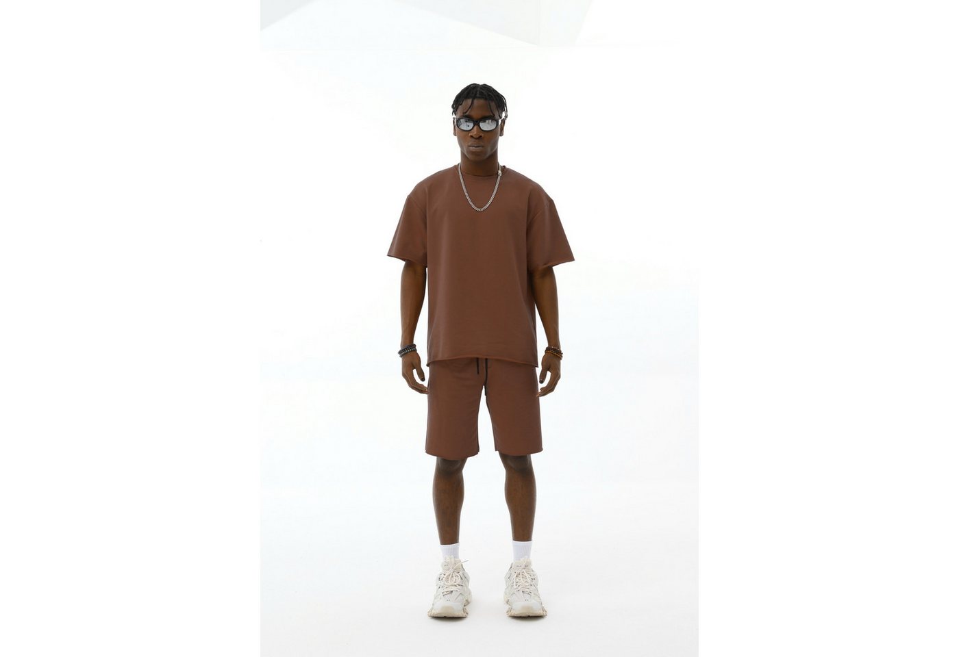 OSSY HOMER T-Shirt & Shorts Sommer-Set für Herren - T-Shirt & kurze Joggerhose aus 100 % Polyester (2-tlg) von OSSY HOMER