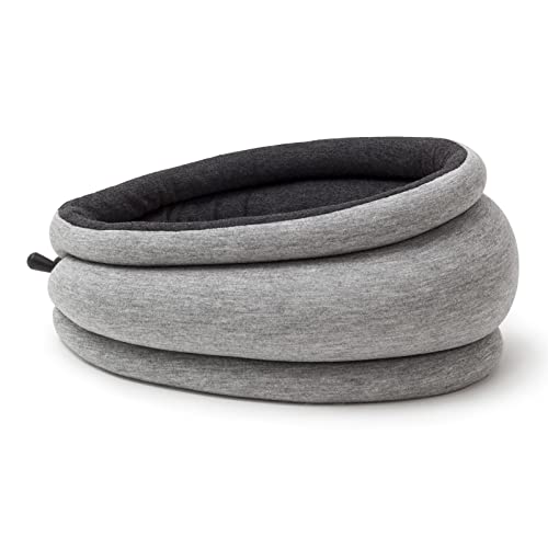 OSTRICHPILLOW Light - Reisekissen | Flugzeugkissen, Autoreisekissen, Büro, Power Nap | Reisezubehör für Männer & Frauen (Midnight Grey) von OSTRICH PILLOW