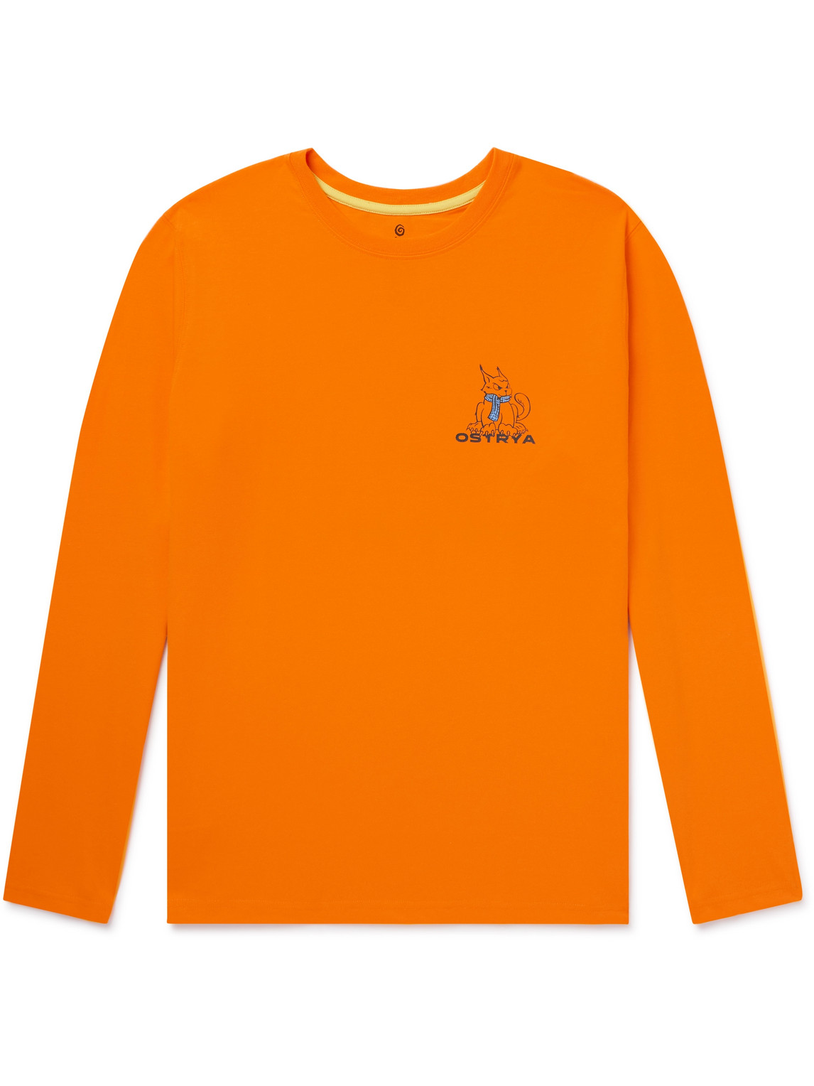 OSTRYA - Logo-Print Organic Cotton-Blend Recycled-Jersey T-Shirt - Men - Orange - M von OSTRYA