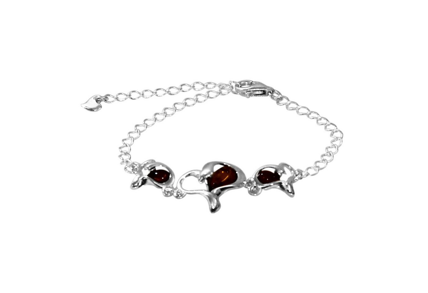 OSTSEE-SCHMUCK Armband - Herz - Silber 925/000 - Bernstein (1-tlg) von OSTSEE-SCHMUCK