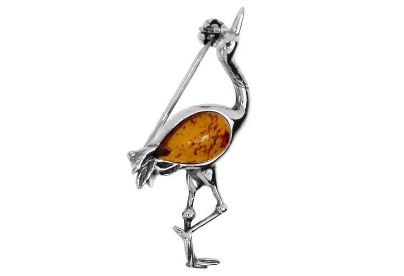 OSTSEE-SCHMUCK Brosche Ostsee-Schmuck Brosche Kranich Brosche Kranich OSTSEE-SCHMUCK Brosche Ostsee-Schmuck Brosche Kranich Brosche Kranich von OSTSEE-SCHMUCK