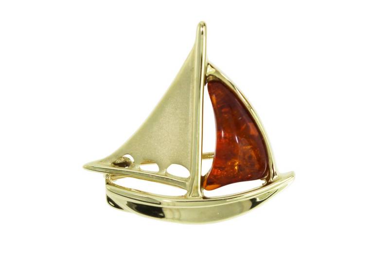 OSTSEE-SCHMUCK Brosche Ostsee-Schmuck Brosche Schiff Brosche Schiff von OSTSEE-SCHMUCK