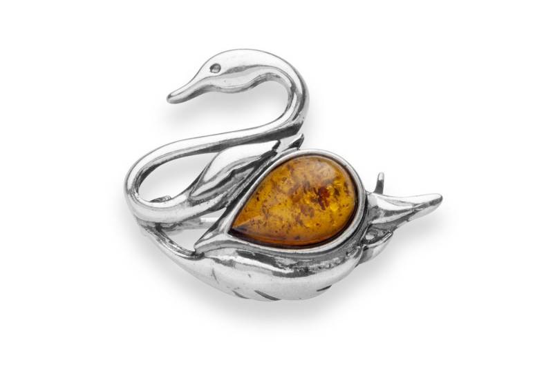 OSTSEE-SCHMUCK Brosche Ostsee-Schmuck Brosche kleiner Schwan Brosche kleiner Schwan von OSTSEE-SCHMUCK