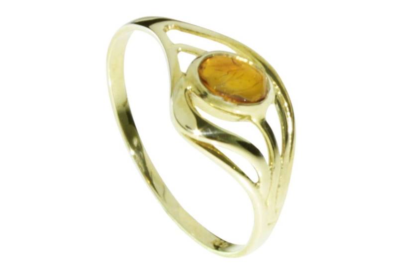 OSTSEE-SCHMUCK Goldring - Hella - Gold 333/000 - Bernstein (1-tlg) von OSTSEE-SCHMUCK