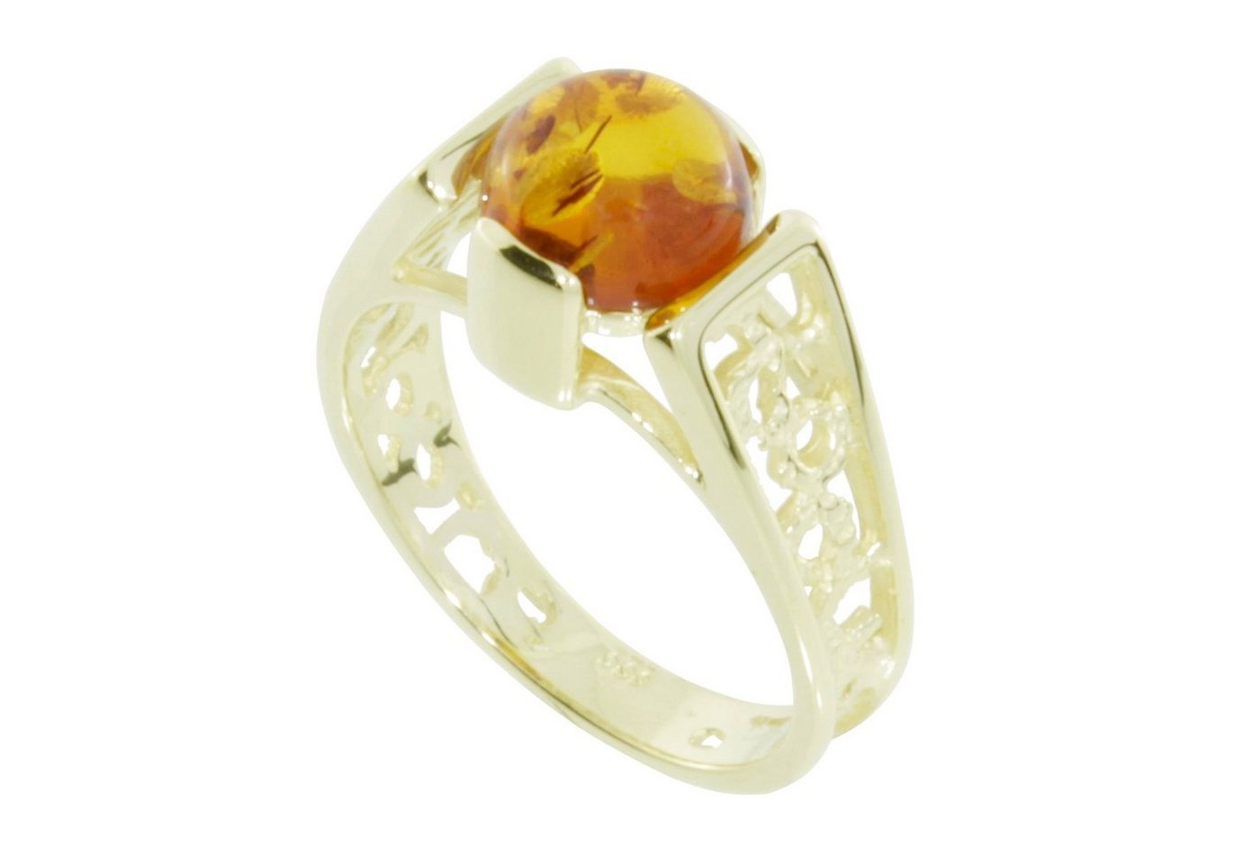 OSTSEE-SCHMUCK Goldring - Kiruna - Gold 333/000 - Bernstein (1-tlg) von OSTSEE-SCHMUCK