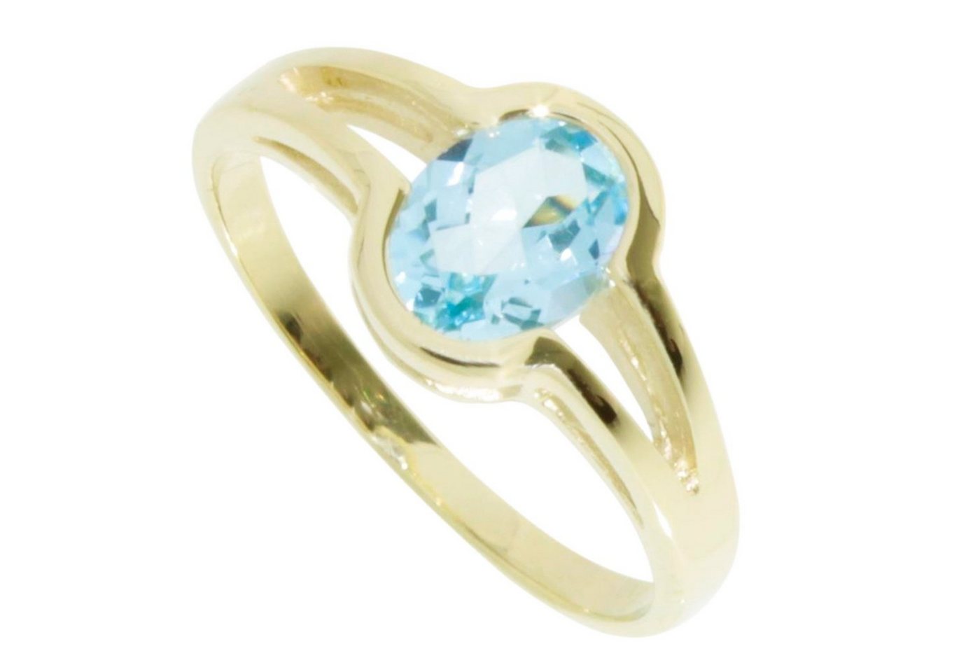 OSTSEE-SCHMUCK Goldring - Kristen - Gold 333/000 - Blautopas (1-tlg) von OSTSEE-SCHMUCK