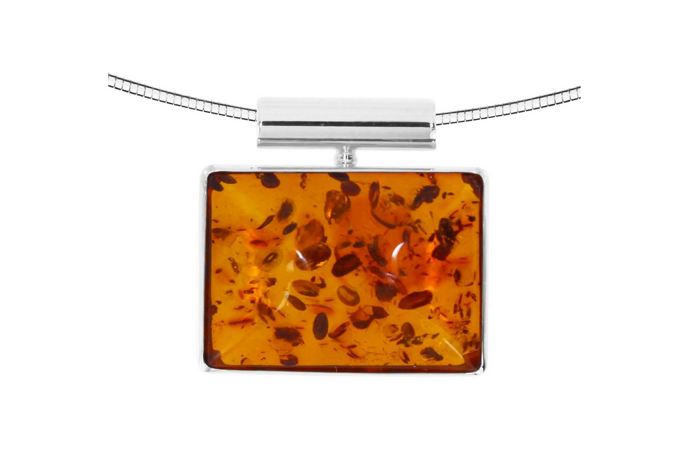 OSTSEE-SCHMUCK Halsreif Ostsee-Schmuck Halsreif mit Anhänger Gleiter-Classic 28 x 20 mm (2-tlg) von OSTSEE-SCHMUCK
