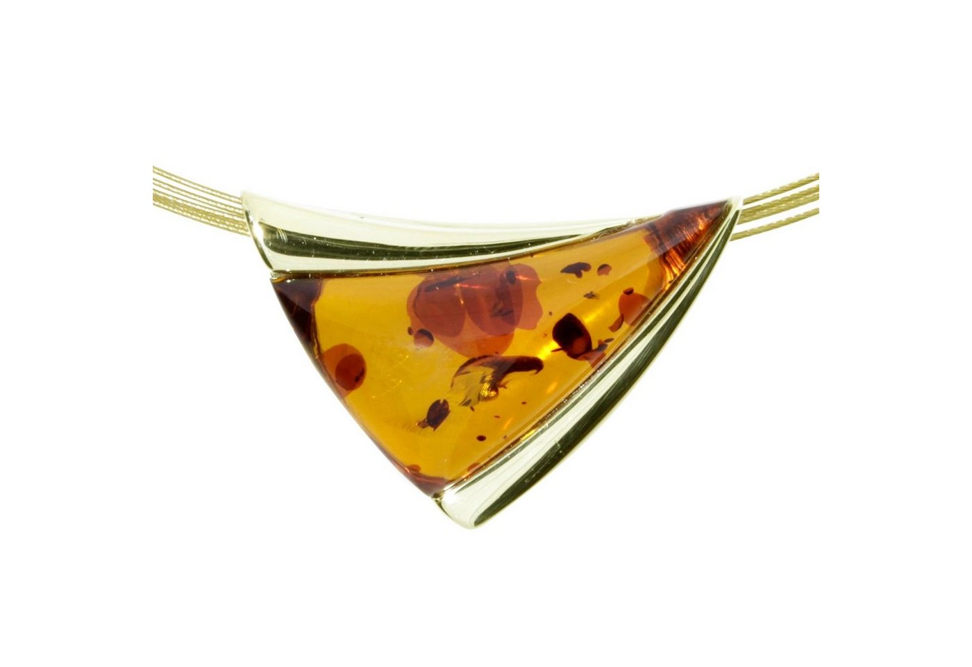 OSTSEE-SCHMUCK Kette mit Anhänger - Gleiter-Imke 32 - Gold 585/000 - Bernstein (2-tlg) von OSTSEE-SCHMUCK