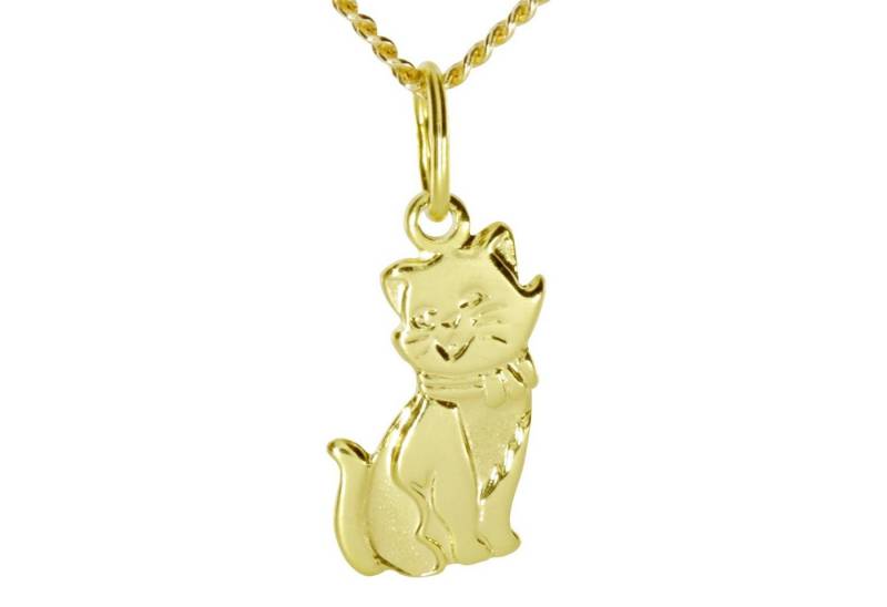 OSTSEE-SCHMUCK Kette mit Anhänger - Katze - Gold 333/000 -, (2-tlg) von OSTSEE-SCHMUCK