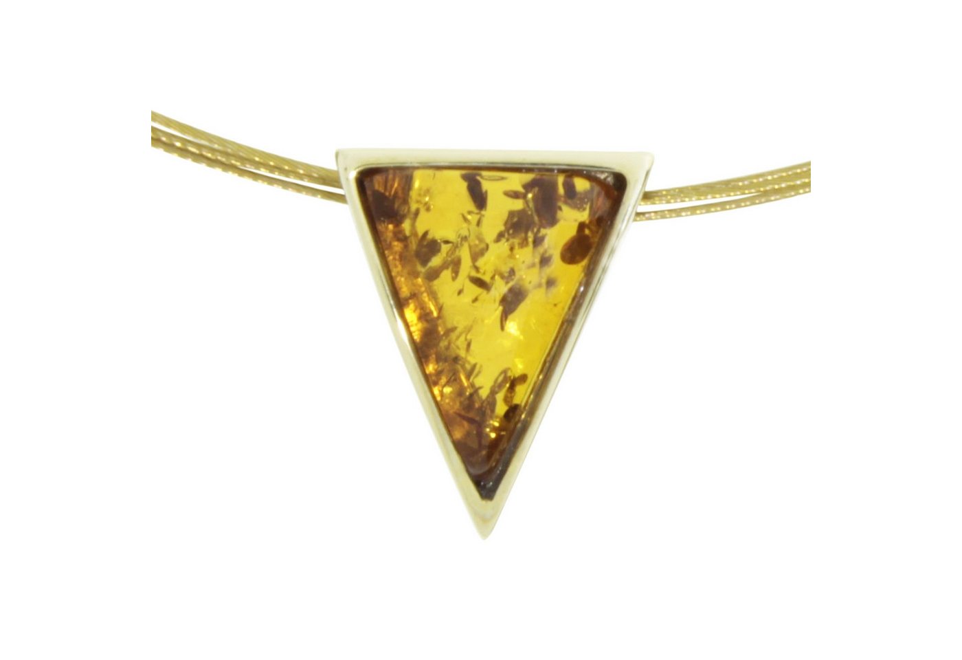 OSTSEE-SCHMUCK Kette mit Anhänger Ostsee-Schmuck Halsreif mit Anhänger Gleiter-Classic 17x14 mm (2-tlg) von OSTSEE-SCHMUCK
