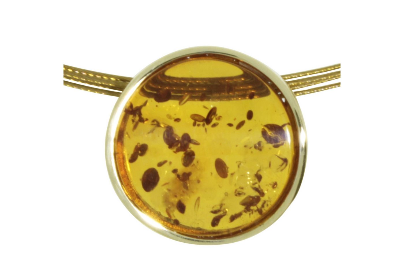 OSTSEE-SCHMUCK Kette mit Anhänger Ostsee-Schmuck Halsreif mit Anhänger Gleiter-Frouke 16 mm (2-tlg) von OSTSEE-SCHMUCK
