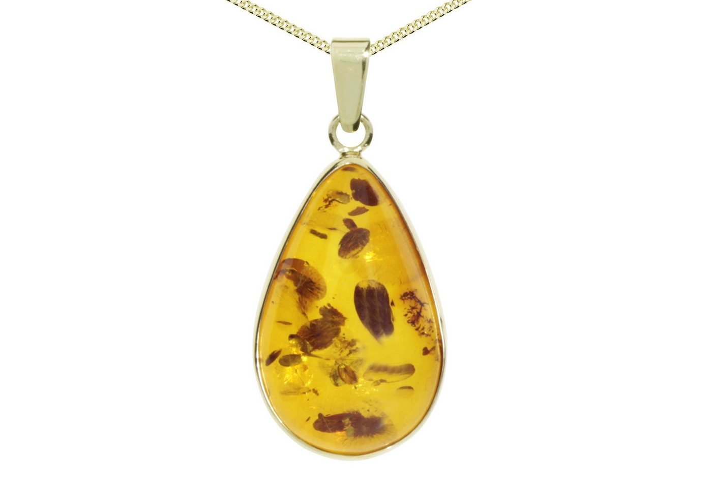 OSTSEE-SCHMUCK Kette mit Anhänger Ostsee-Schmuck Kette mit Anhänger Classic 21x14 (2-tlg) von OSTSEE-SCHMUCK