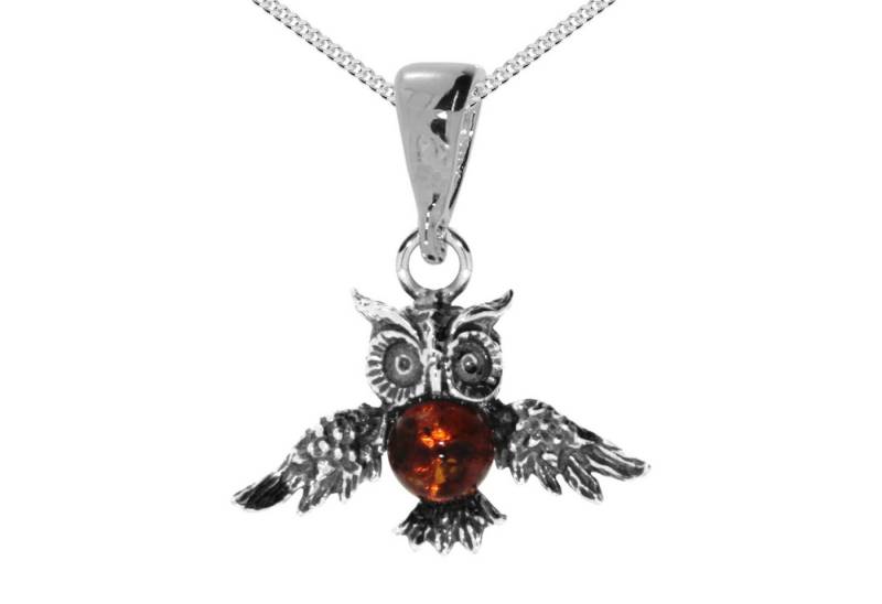 OSTSEE-SCHMUCK Kette mit Anhänger Ostsee-Schmuck Kette mit Anhänger Eule Kette mit Anhänger Eule (2-tlg) von OSTSEE-SCHMUCK