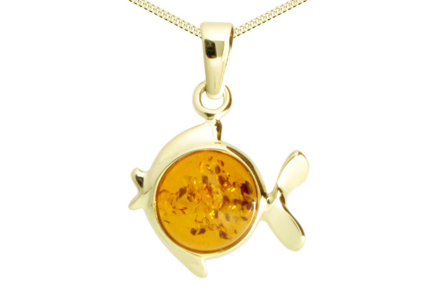 OSTSEE-SCHMUCK Kette mit Anhänger Ostsee-Schmuck Kette mit Anhänger Fisch Kette mit Anhänger Fisch (2-tlg) von OSTSEE-SCHMUCK