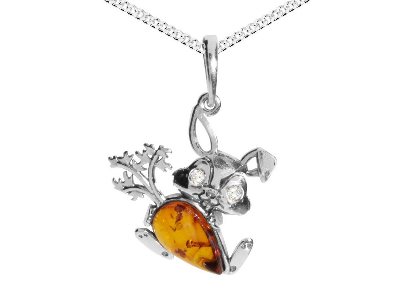 OSTSEE-SCHMUCK Kette mit Anhänger Ostsee-Schmuck Kette mit Anhänger Hase mit Möhre (2-tlg) von OSTSEE-SCHMUCK