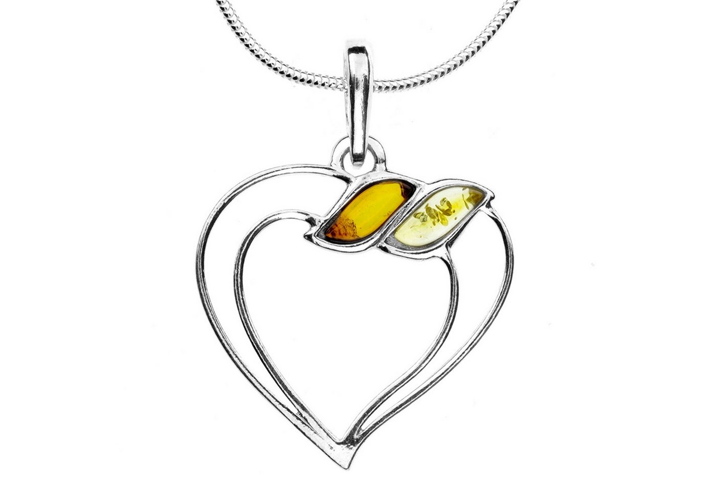 OSTSEE-SCHMUCK Kette mit Anhänger Ostsee-Schmuck Kette mit Anhänger Herz Kette mit Anhänger Herz (2-tlg) von OSTSEE-SCHMUCK