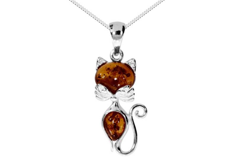 OSTSEE-SCHMUCK Kette mit Anhänger Ostsee-Schmuck Kette mit Anhänger Katze Kette mit Anhänger Katze (2-tlg) von OSTSEE-SCHMUCK