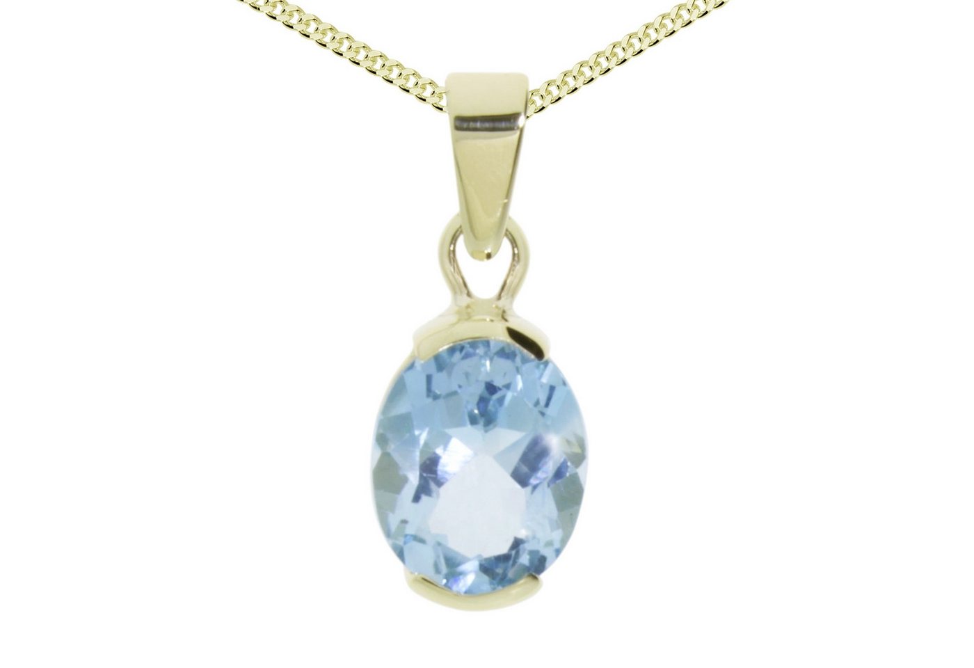 OSTSEE-SCHMUCK Kette mit Anhänger Ostsee-Schmuck Kette mit Anhänger Sophia 10x8 mm (2-tlg) von OSTSEE-SCHMUCK