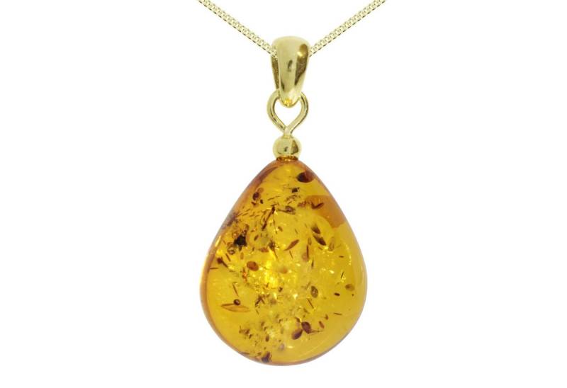 OSTSEE-SCHMUCK Kette mit Anhänger Ostsee-Schmuck Kette mit Anhänger Tropfen ca. 20 mm lang (2-tlg) von OSTSEE-SCHMUCK